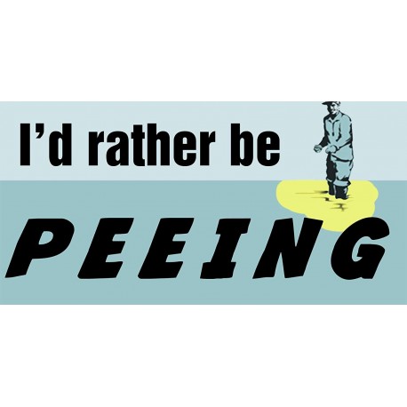 Rather be peeing sticker